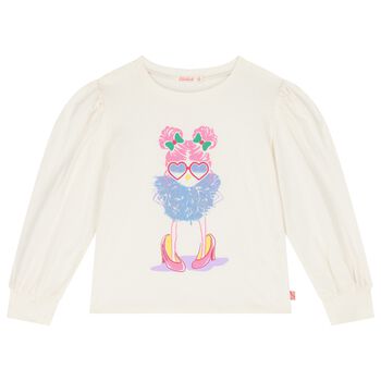 Girls Ivory Long Sleeve Top