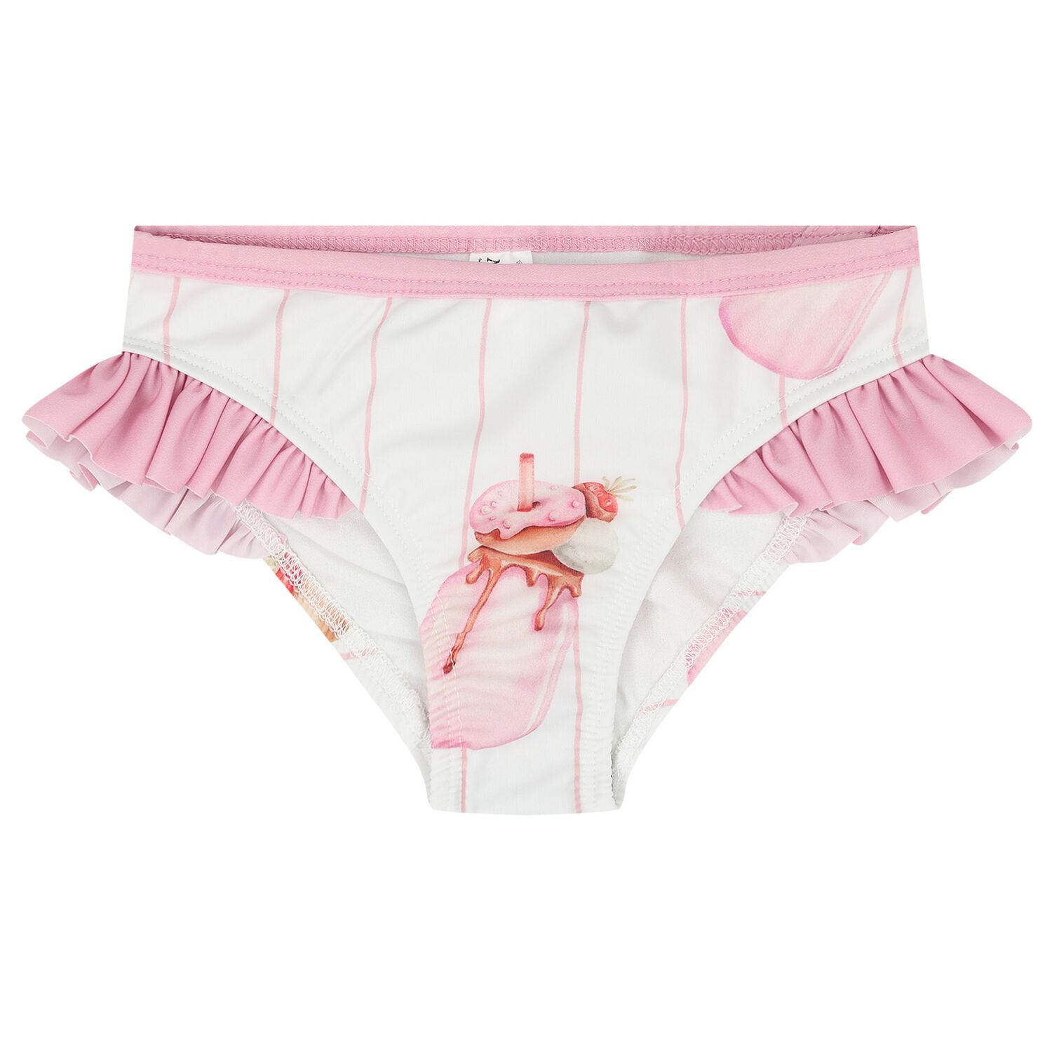 Girls White & Pink Milk Shake Bikini, 3, hi-res