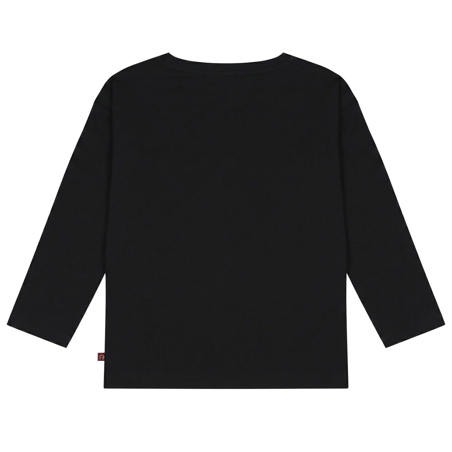 Girls Black & Gold Teddy Bear Logo Long Sleeve Top, 2, hi-res