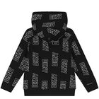 Black Logo Hooded Top, 1, hi-res