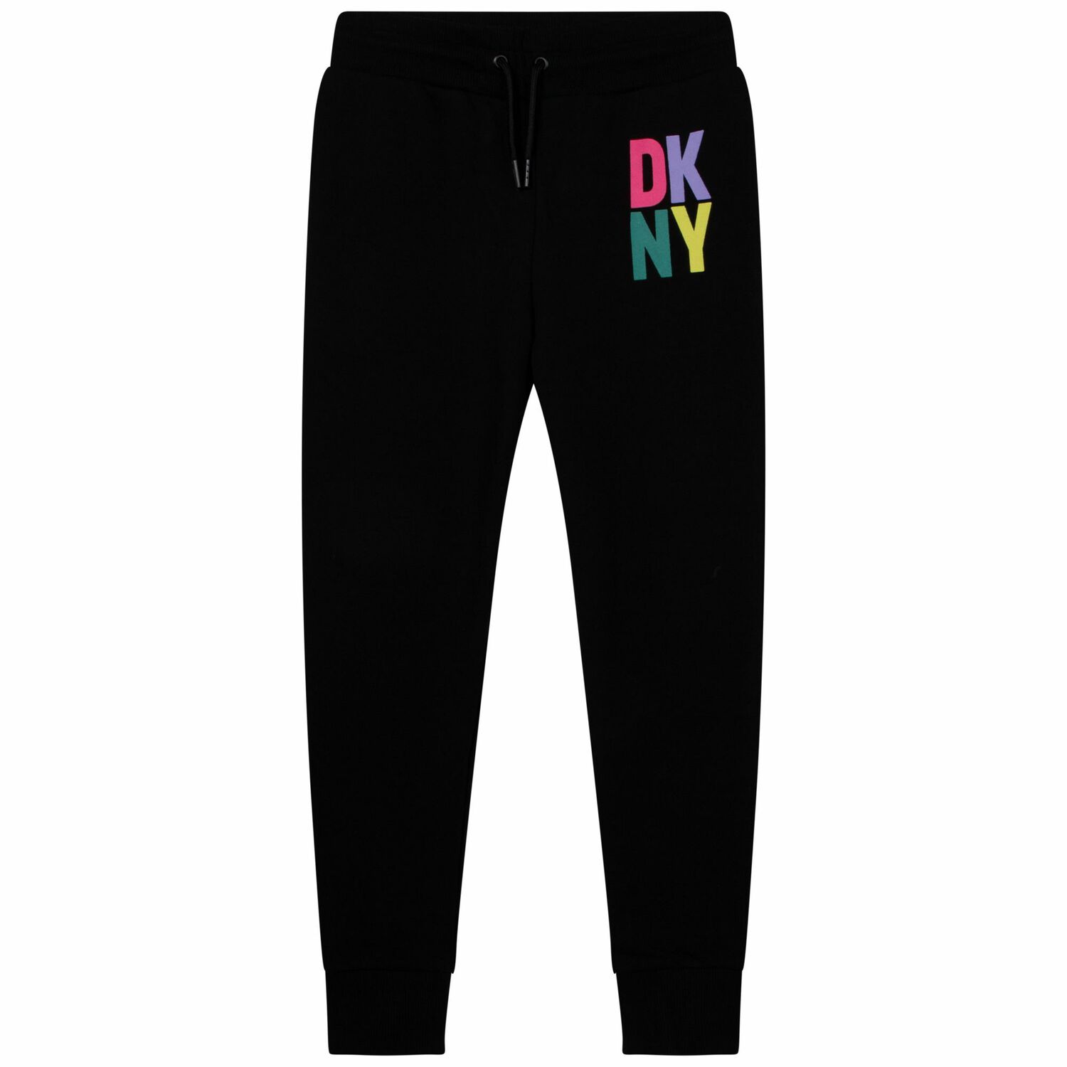 Girls Black Logo Joggers, 1, hi-res