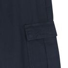 Boys Navy Blue Logo Trousers, 1, hi-res