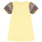 Girls Yellow Logo Dress, 3, hi-res
