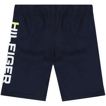 Boys Navy Blue Logo Swim Shorts