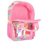 Girls Pink Striped Sequin Backpack, 1, hi-res
