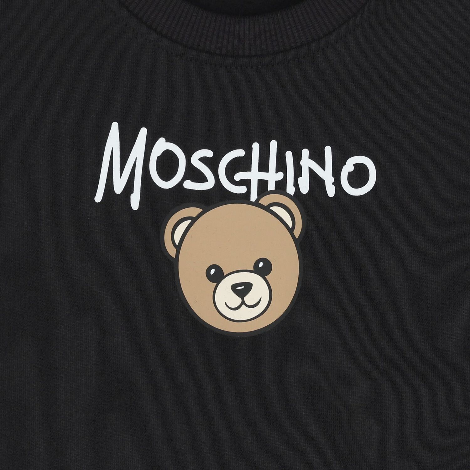 Younger Black Teddy Bear Logo Sweatshirt, 5, hi-res