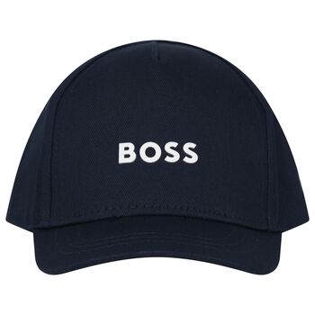 Boys Navy Blue Logo Cap