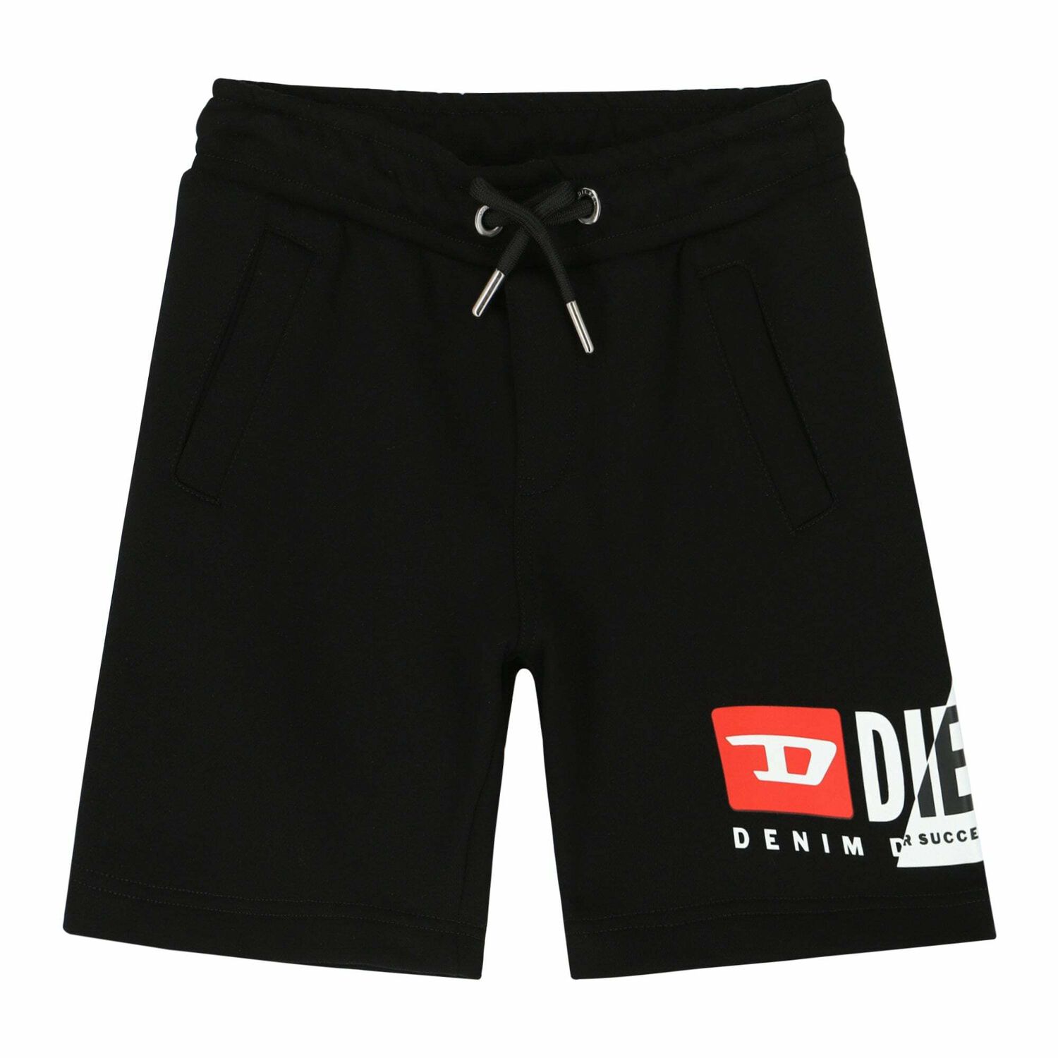 Boys Black Logo Shorts, 2, hi-res