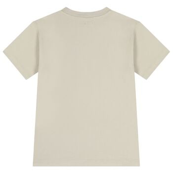 Boys Beige Logo T-Shirt