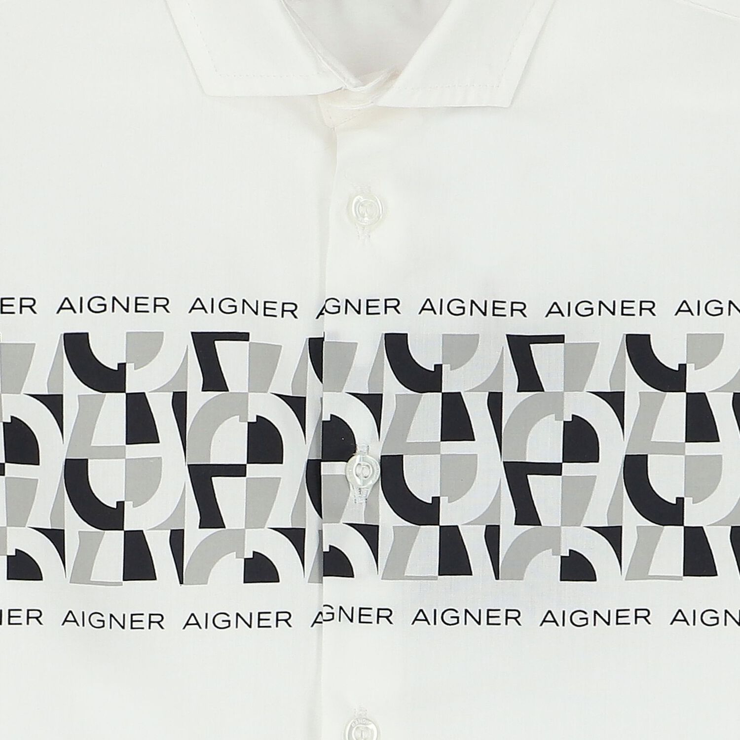 Boys White Logo Shirt, 1, hi-res image number null