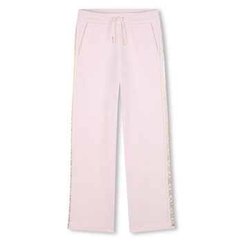 Girls Pink Logo Joggers