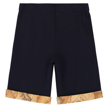 Boys Navy Logo Shorts