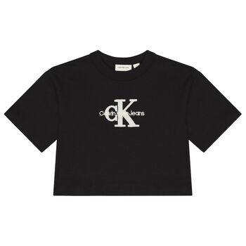 Girls Black Logo T-Shirt