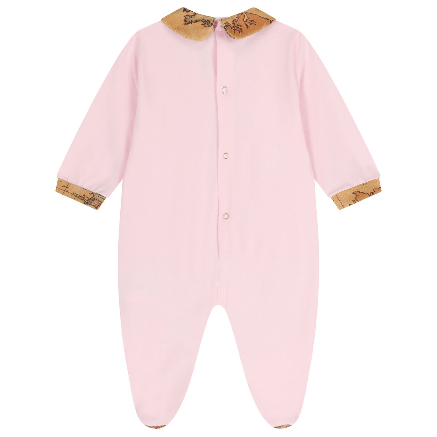 Baby Girls Pink & Beige Geo Map Babygrow Gift Set, 2, hi-res