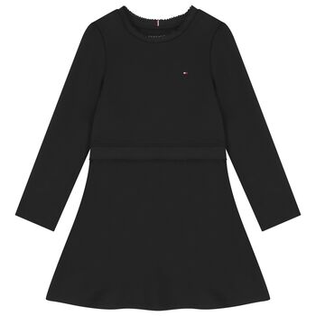 Girls Navy Blue Logo Dress