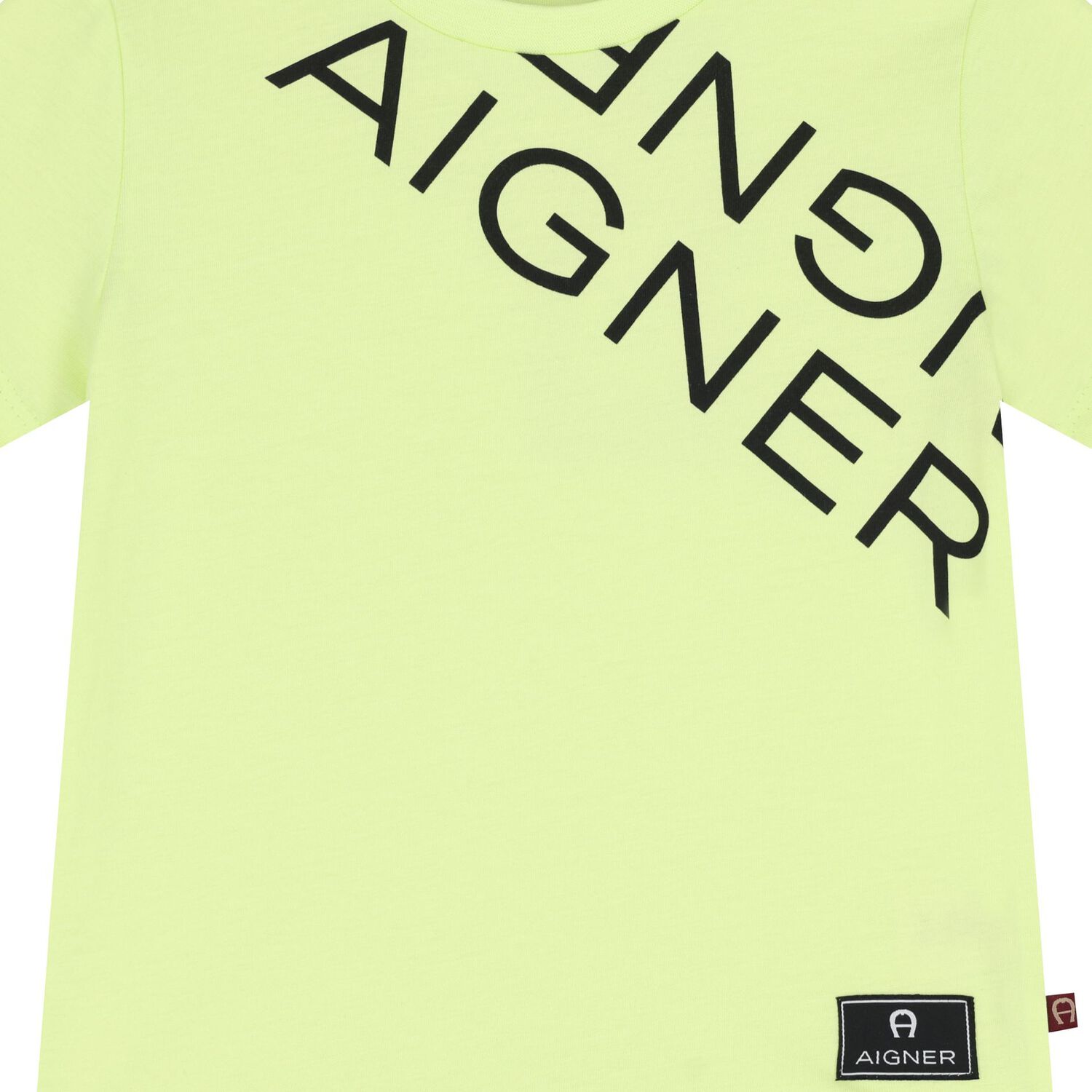 Younger Boys Green Logo T-Shirt, 3, hi-res