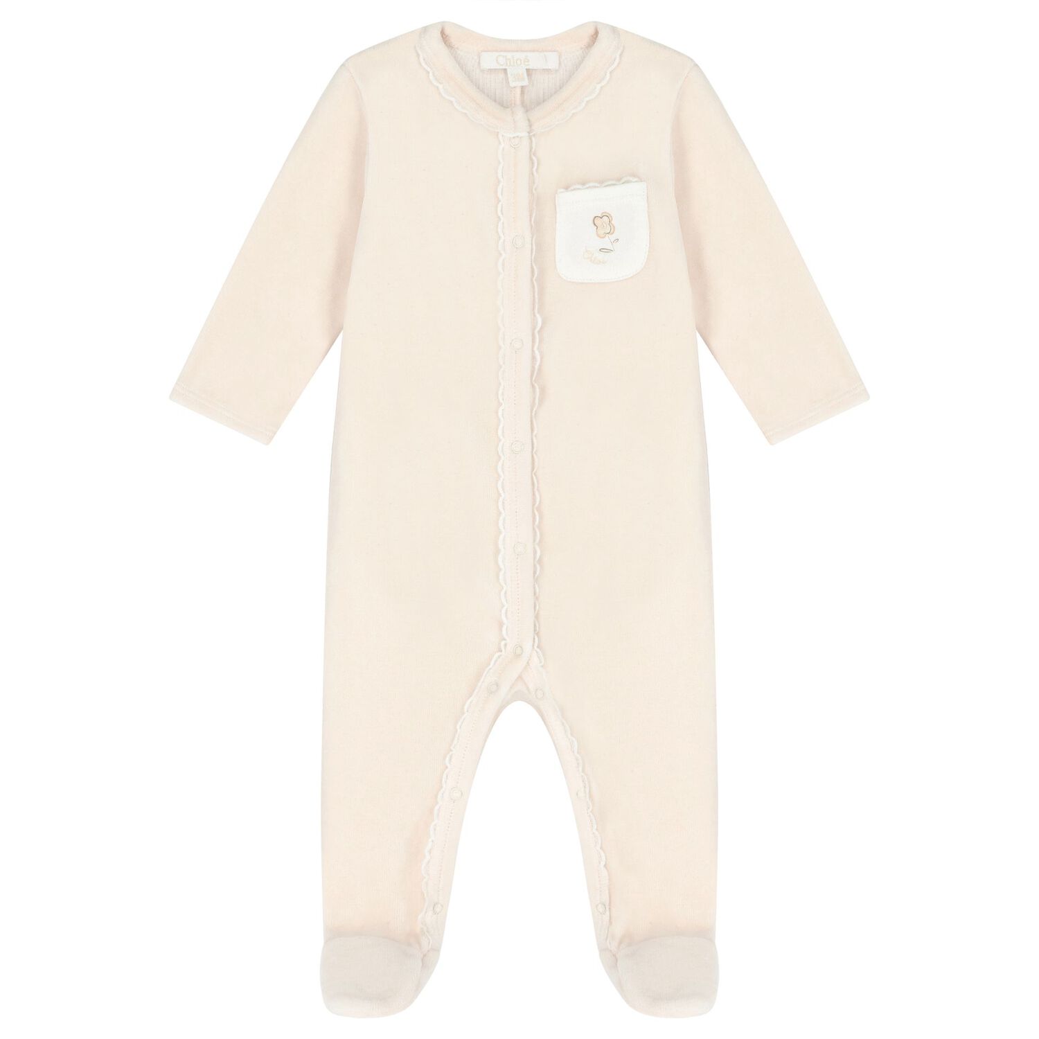 Baby Girls Ivory & Pink Babygrows Gift Set ( 2-Pack ), 1, hi-res