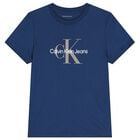 Boys Navy Blue Logo T-Shirt, 5, hi-res