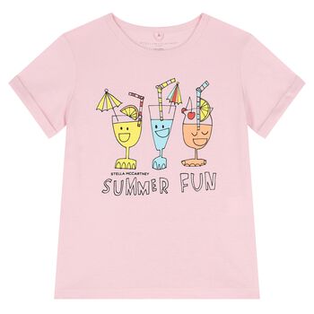 Girls Pink Cocktails T-Shirt