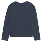 Boys Navy Blue Basketball Long Sleeve Top, 4, hi-res