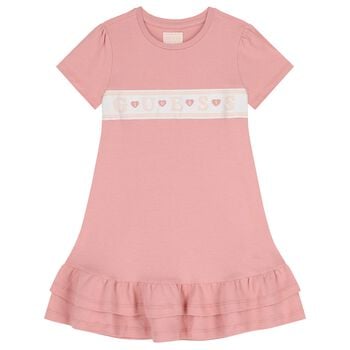 Girls Pink Logo Dress