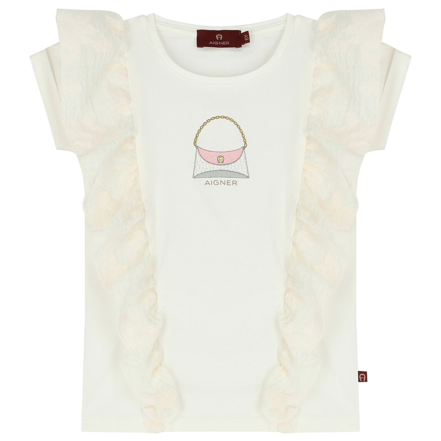 Girls Ivory Logo Bag Top, 1, hi-res