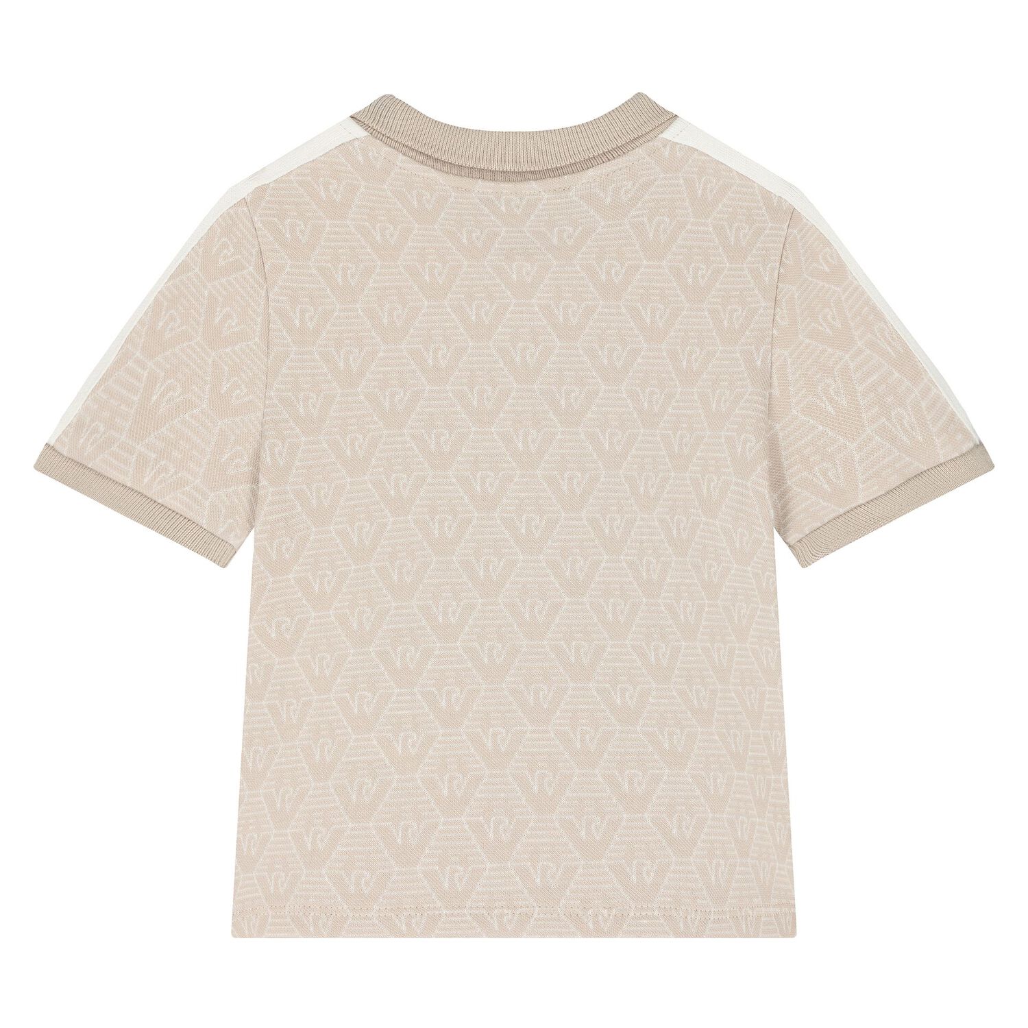 Younger Boys Beige Logo Polo Shirt, 1, hi-res image number null