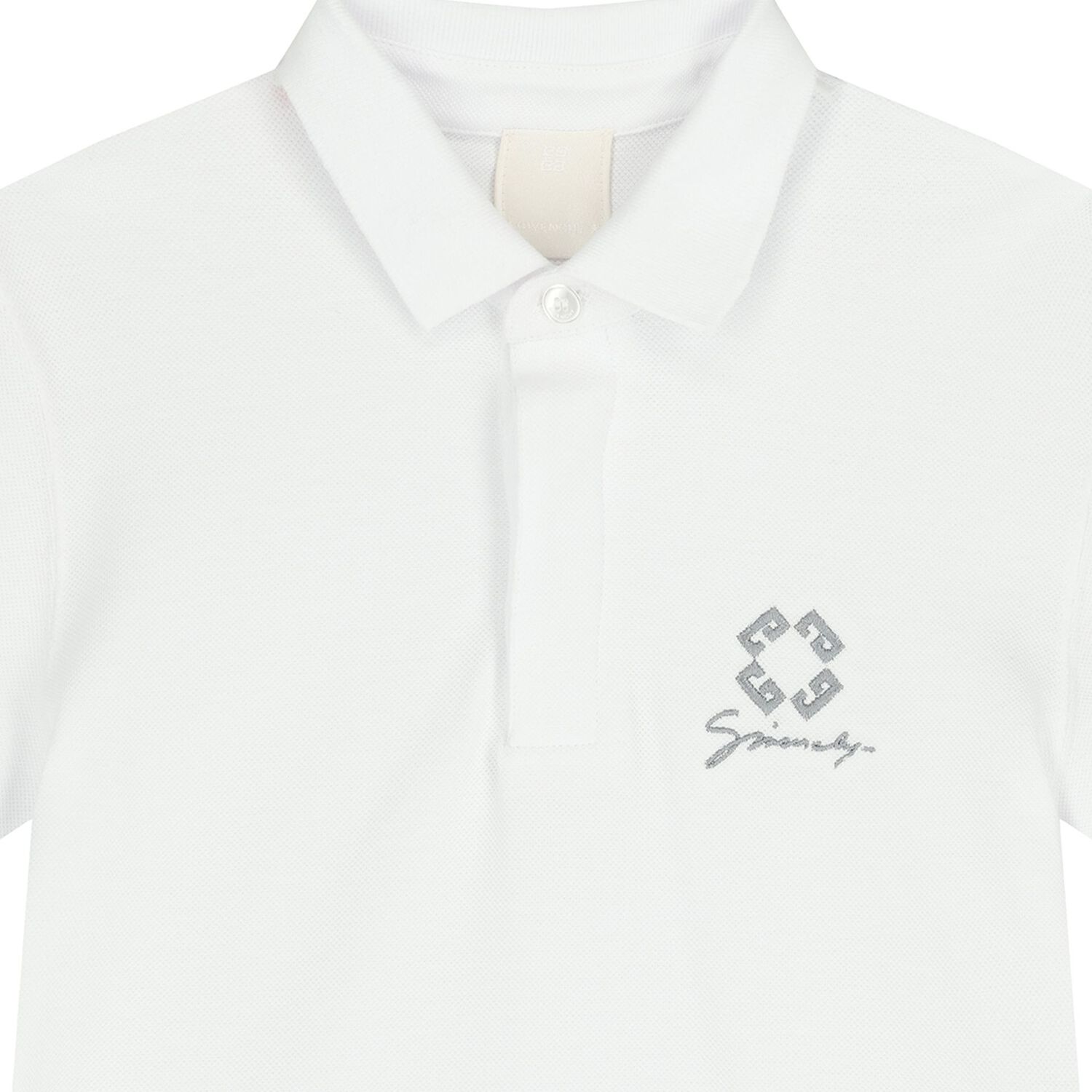 Boys White Logo Polo Shirt, 2, hi-res