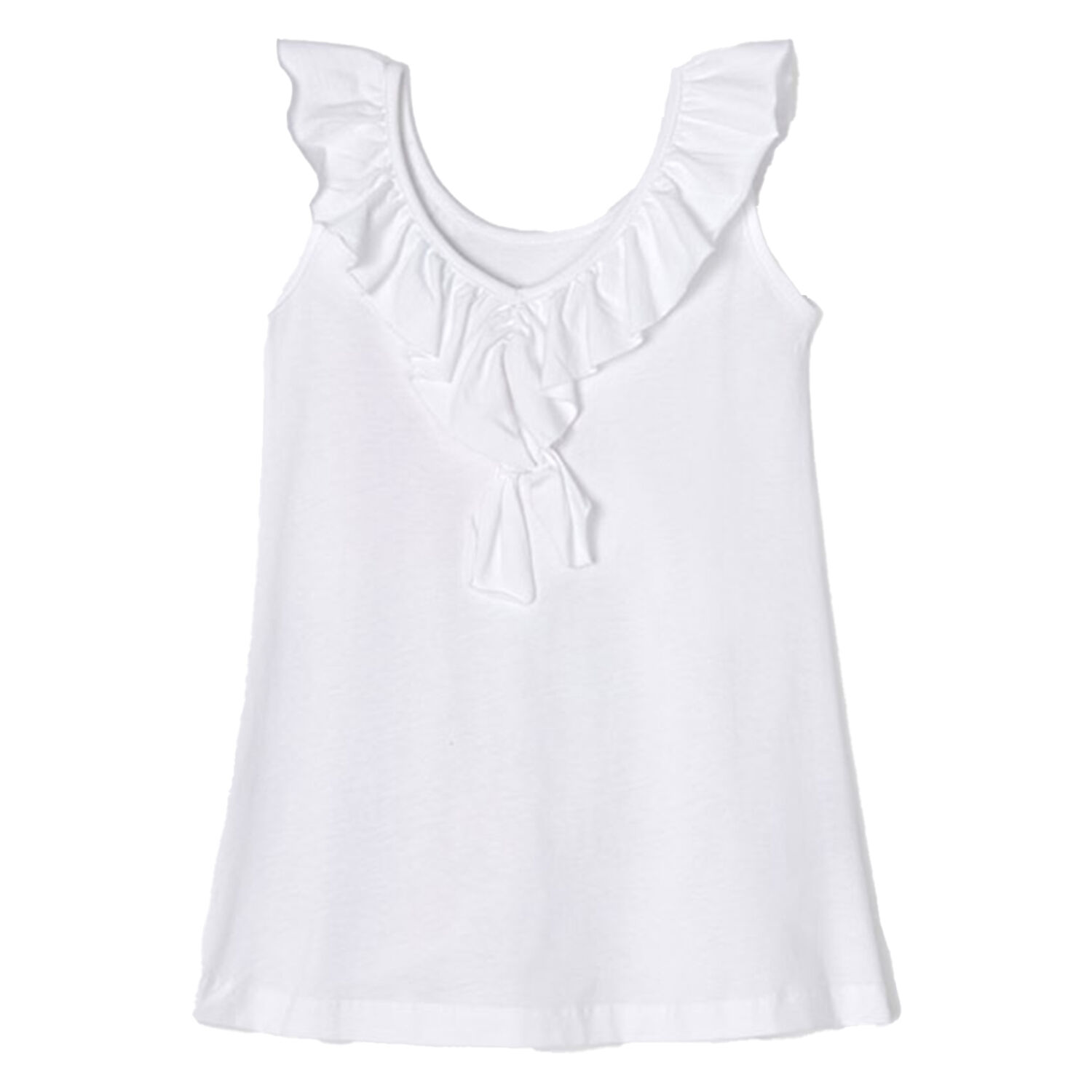 Girls White A-Line Dress, 2, hi-res image number null