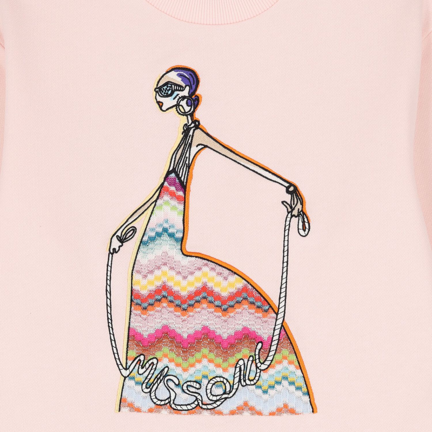Girls Pink Embroidered Logo Dress, 1, hi-res