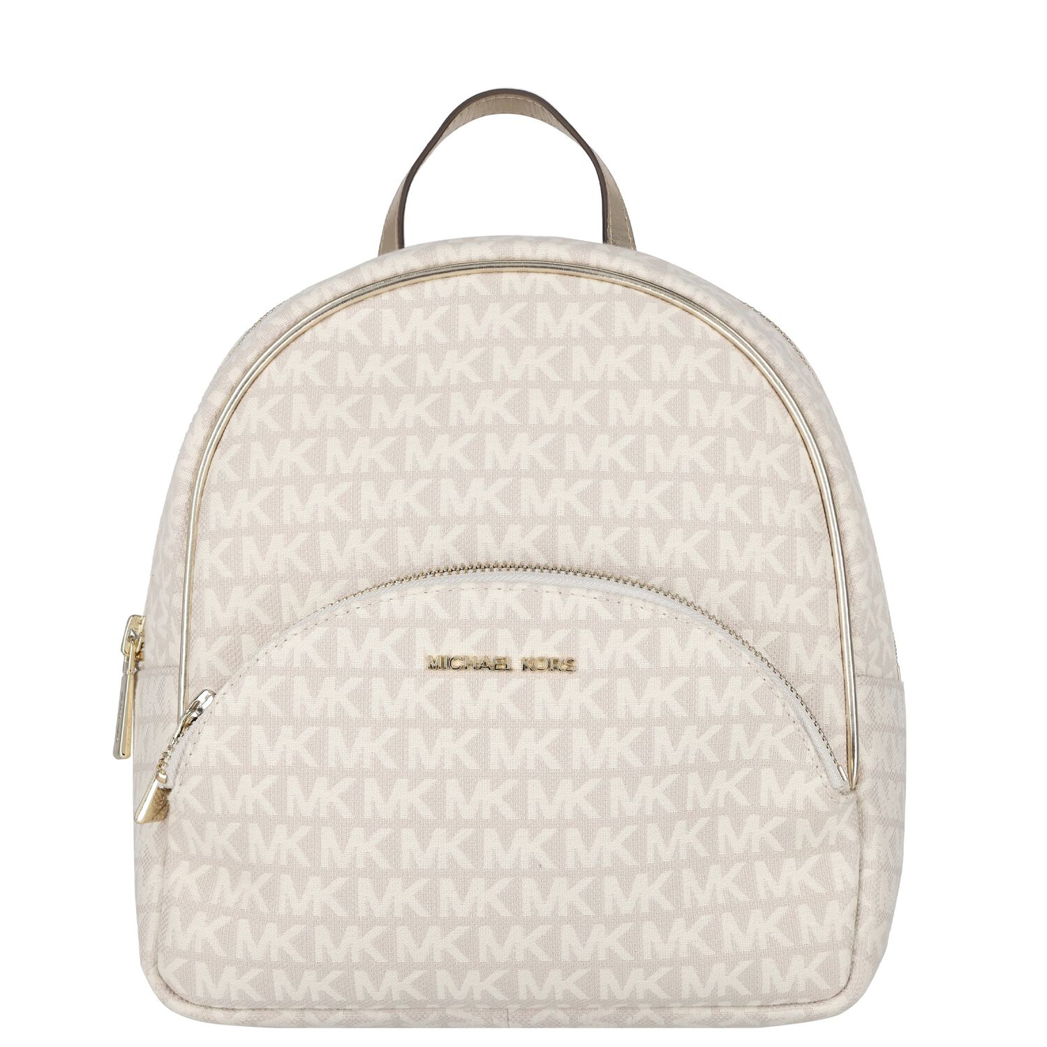 Girls Ivory & Gold Logo Backpack, 1, hi-res