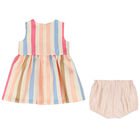 Baby Girls Multi-Colored Striped Dress Set, 1, hi-res