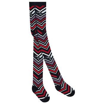 Girls Multi-Coloured Zig Zag Tights