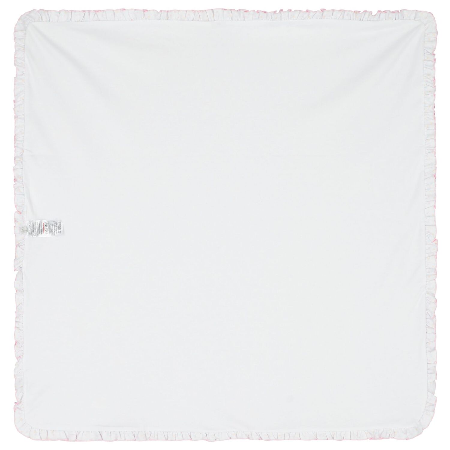 Baby Girls White & Pink Heart Blanket, 1, hi-res