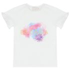 Girls White Logo T-Shirt, 1, hi-res