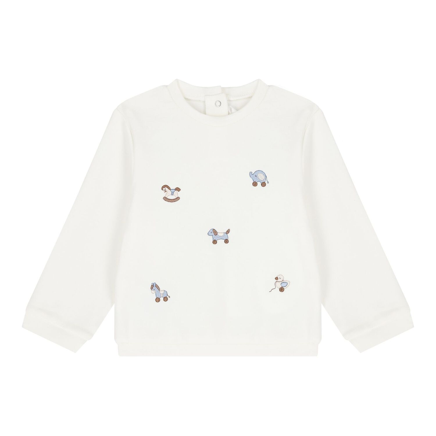 Baby Boys Ivory & Blue Toy Tracksuits ( 2-Pack ), 2, hi-res