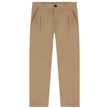 Boys Beige Chino Trousers