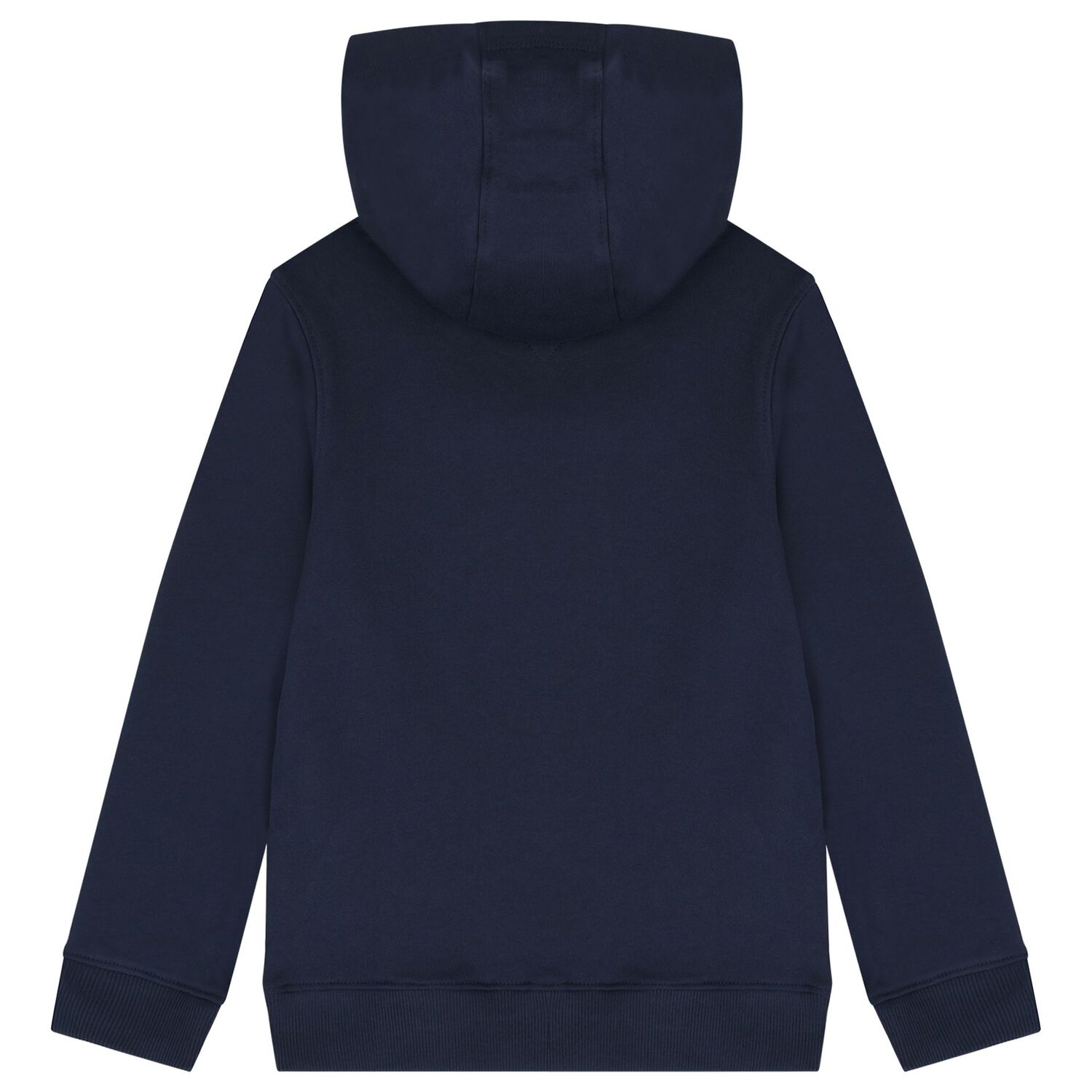 Boys Navy Blue Logo Hooded Top, 2, hi-res