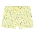 Younger Boys White & Yellow Swim Shorts Set, 1, hi-res