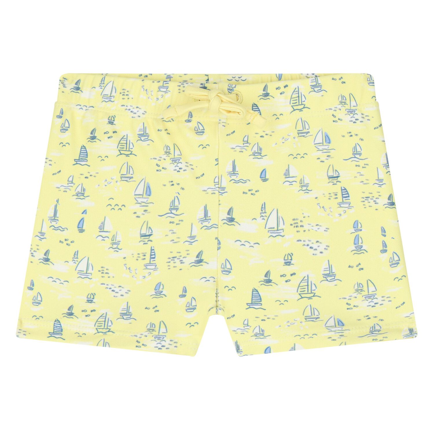 Younger Boys White & Yellow Swim Shorts Set, 1, hi-res image number null