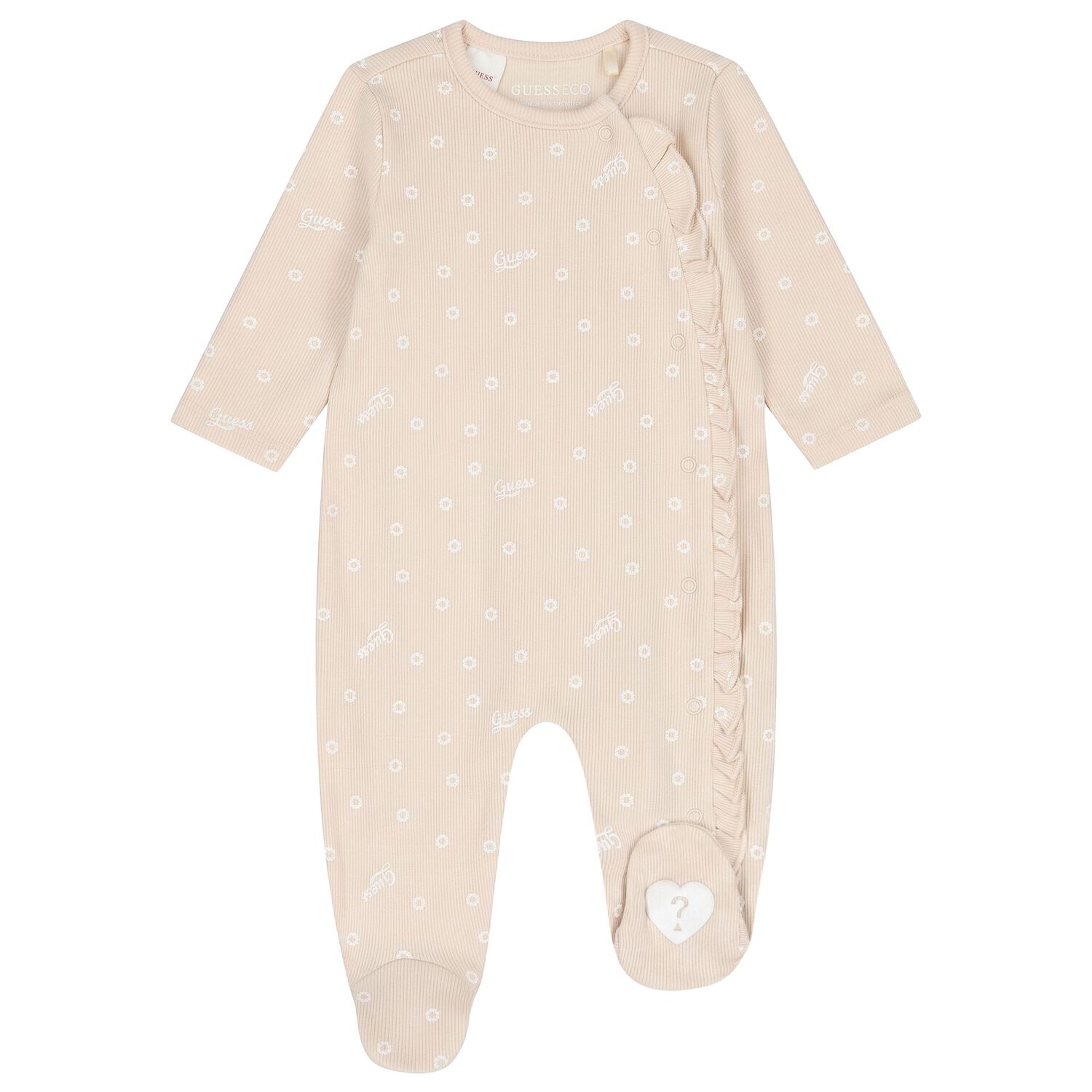 Baby Girls Beige Floral Babygrow Gift Set, 1, hi-res