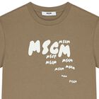 Boys Beige Logo T-Shirt, 2, hi-res