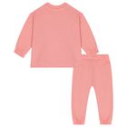 Younger Girls Pink Logo Tracksuit, 1, hi-res