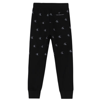 Boys Black Logo Joggers