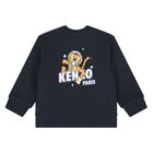 Younger Boys Navy Blue Tiger Logo Sweatshirt, 1, hi-res