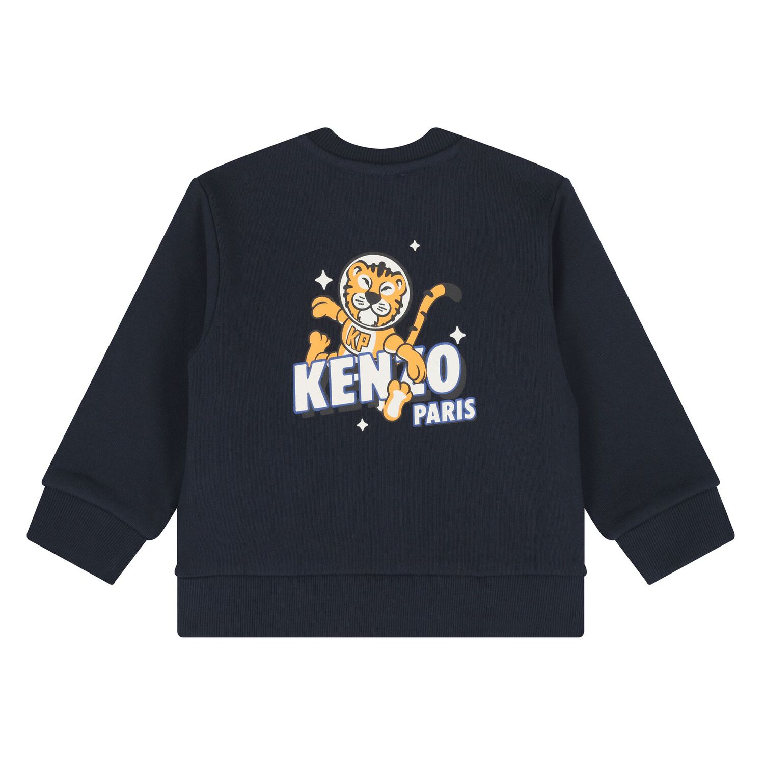 Younger Boys Navy Blue Tiger Logo Sweatshirt, 1, hi-res