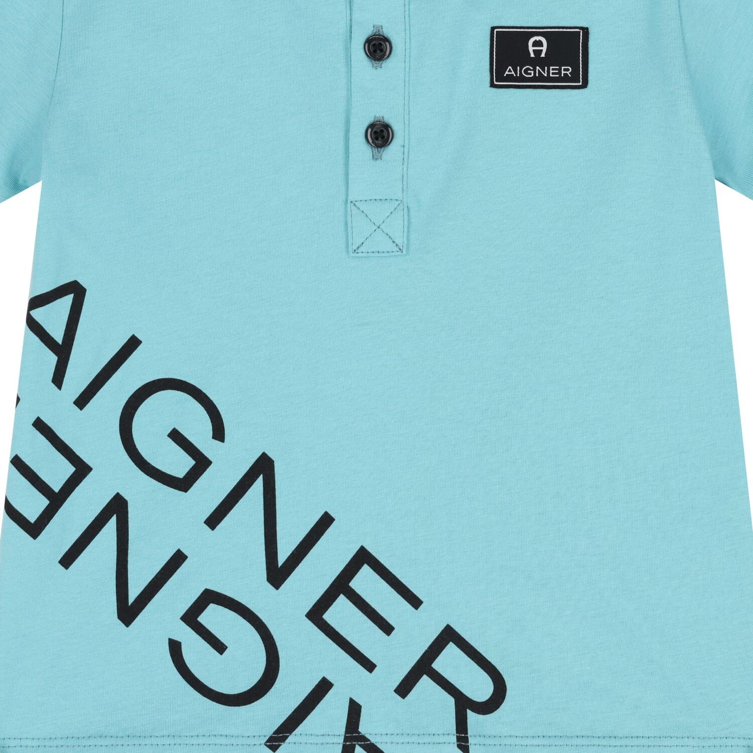 Younger Boys Blue Logo Polo Shirt, 2, hi-res