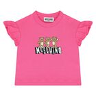 Younger Girls Pink & White Teddy Bear Logo Skirt Set, 2, hi-res