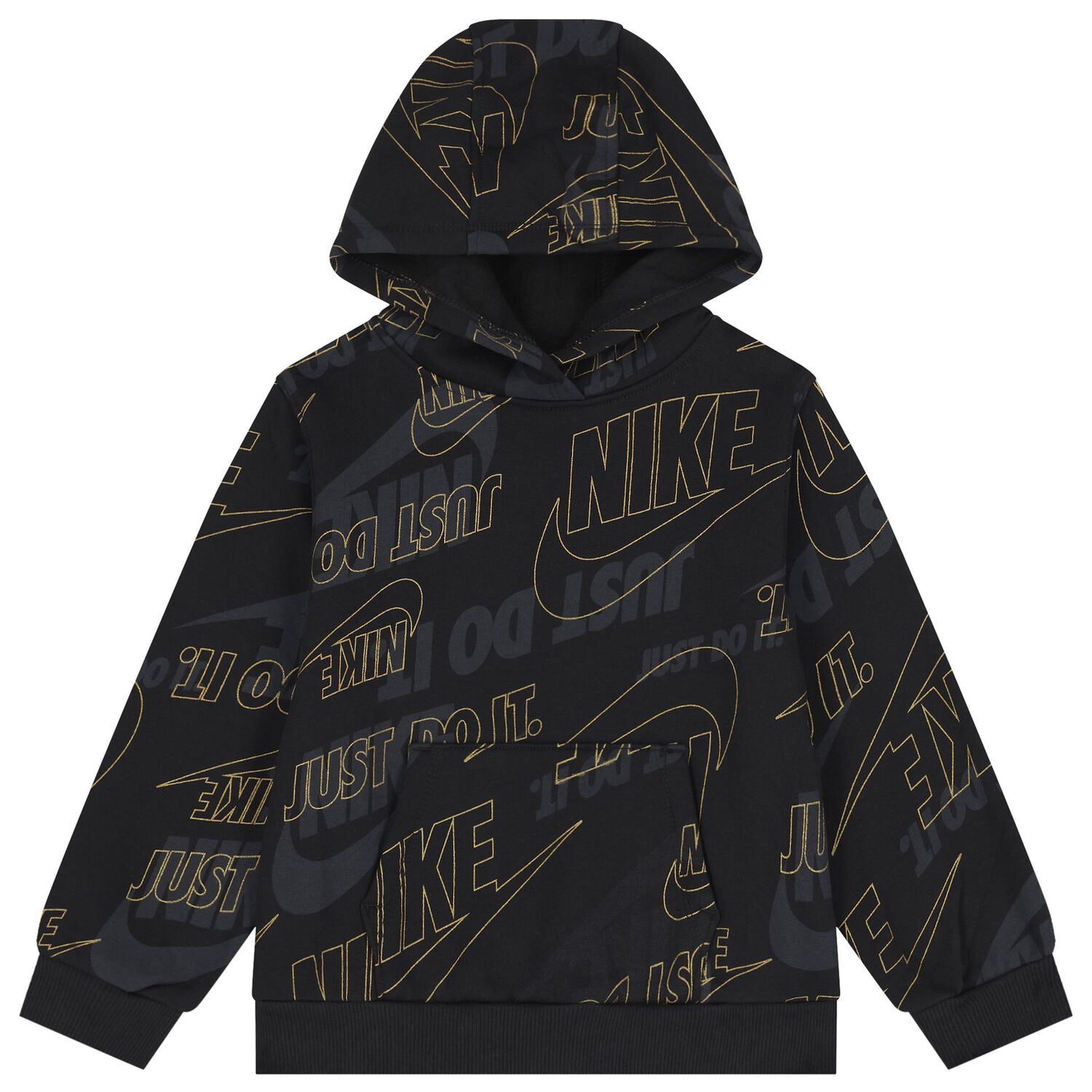 Boys Black Logo Tracksuit, 1, hi-res