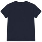 Girls Navy Blue Embellished Logo T-Shirt, 1, hi-res